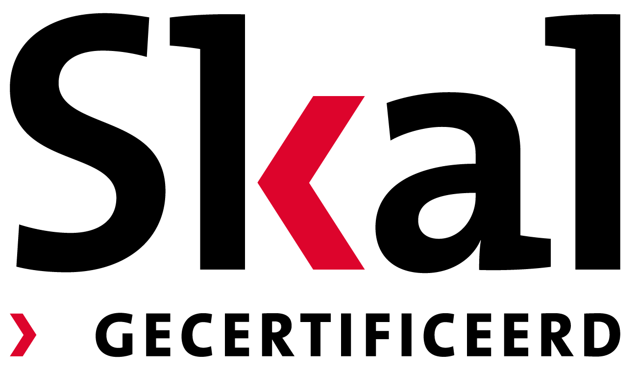 Skal-gecertificeerd logo, symbool voor biologische en duurzame certificering van PowerFood-producten. 100% biologisch.